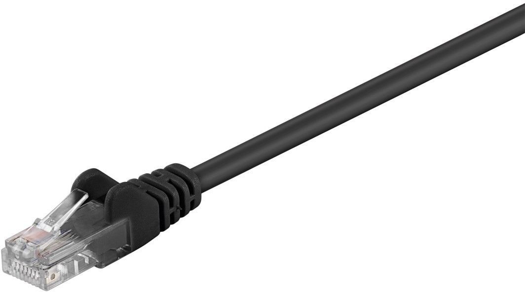 Black network cable, 2 m