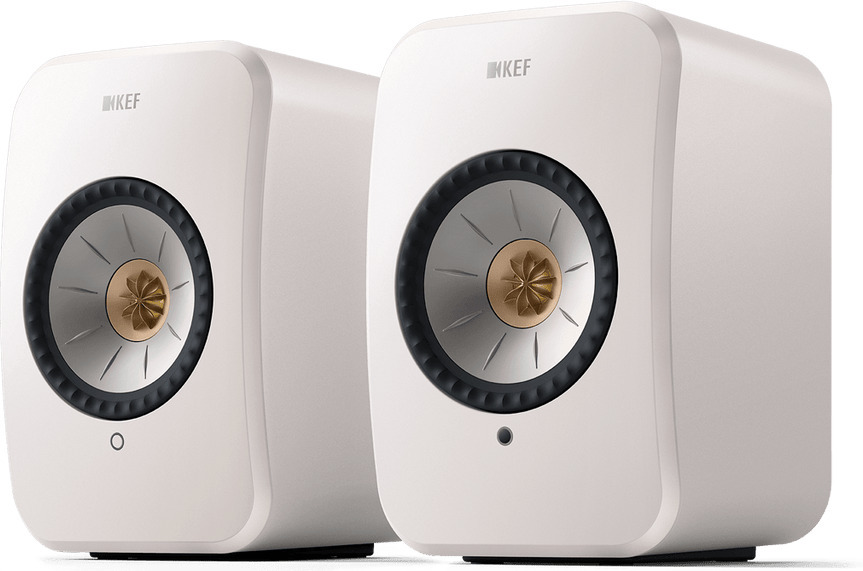 White active speaker pair