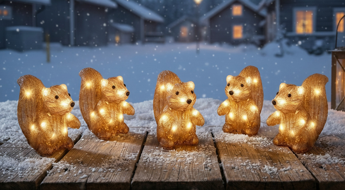 Acrylic squirrel lights