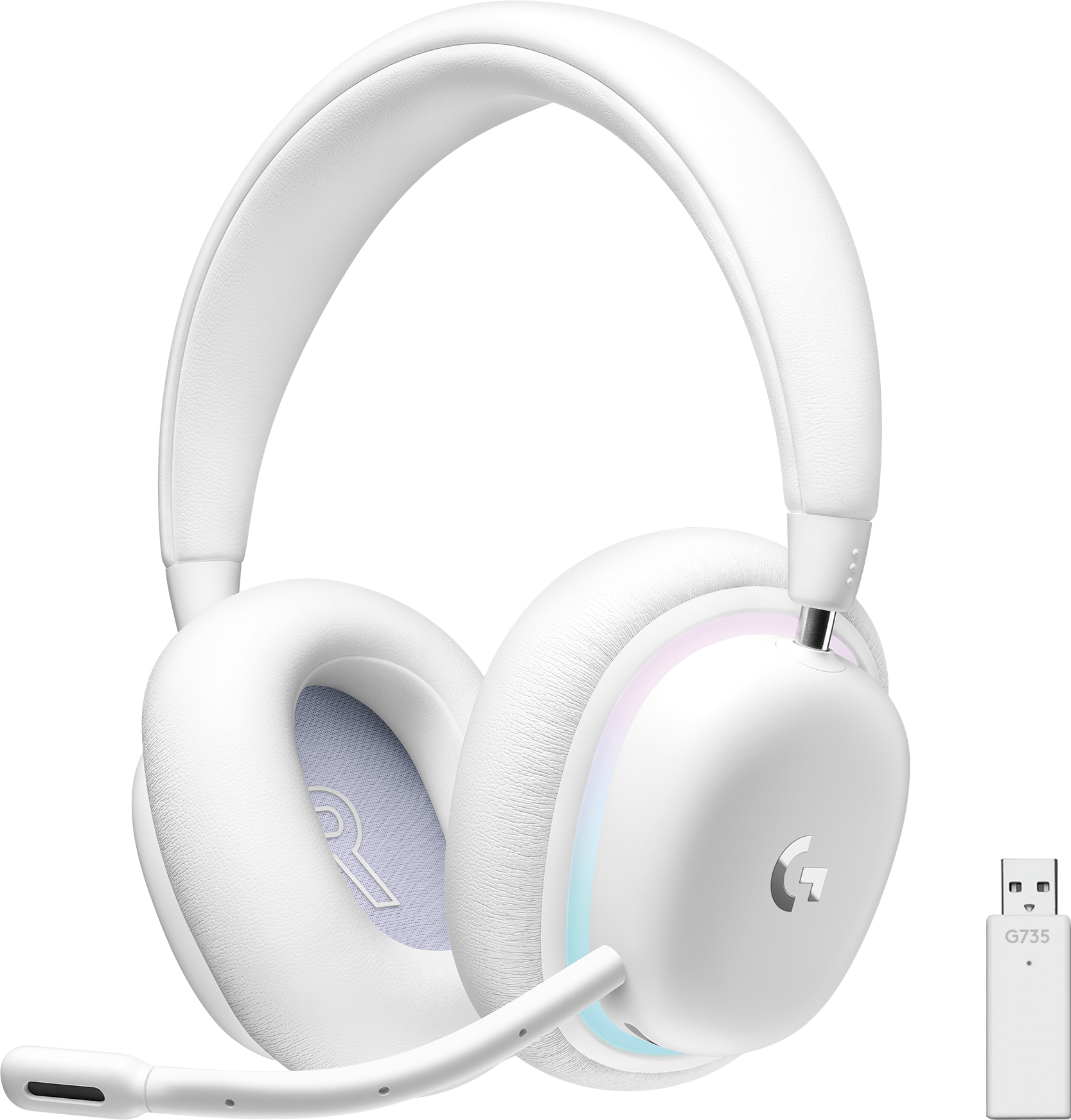 White gaming headset